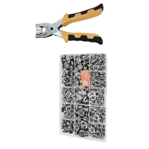 Komplettes Set mit 200 11 mm Metallverschlüssen mit Zange für Bekleidungszubehör und Reparaturen Komplettes Set mit 200 11 mm Metallverschlüssen mit Zange für Bekleidungszubehör und Reparaturen von Maigridy