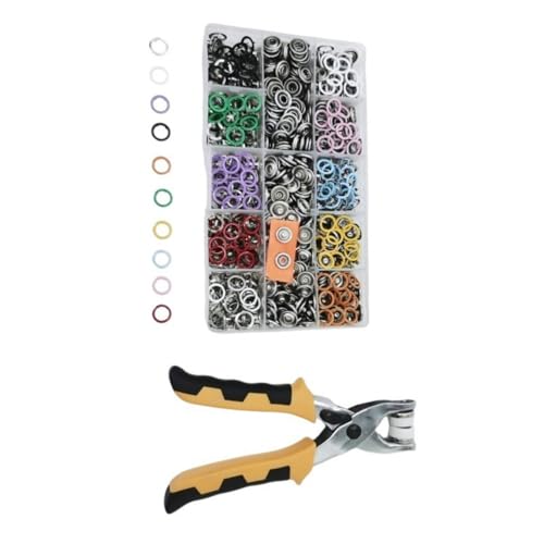Komplettes Set mit 200 11 mm Metallverschlüssen mit Zange für Bekleidungszubehör und Reparaturen von Maigridy