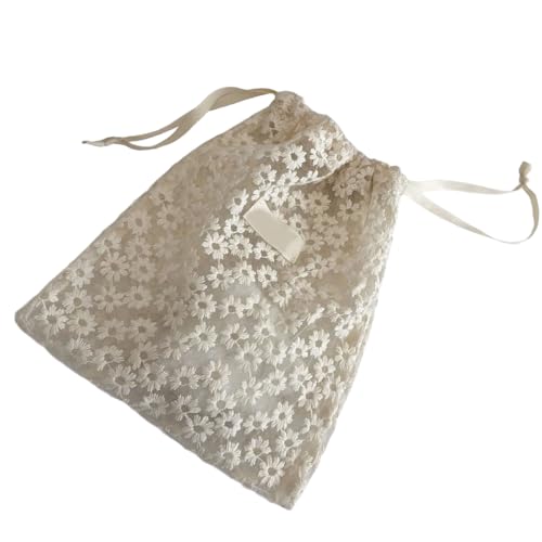 Maigridy Elegante, durchsichtige Netzbeutel mit Kordelzug für Schmuckaufbewahrung, Reisen, unverzichtbares Set, Organisation, Spitzenbesatz, Zubehör, Tasche, Netzstoff, Kordelzugbeutel Maigridy Elegante, durchsichtige Netzbeutel mit Kordelzug für Schmuckaufbewahrung, Reisen, unverzichtbares Set, Organisation, Spitzenbesatz, Zubehör, Tasche, Netzstoff, Kordelzugbeutel von Maigridy