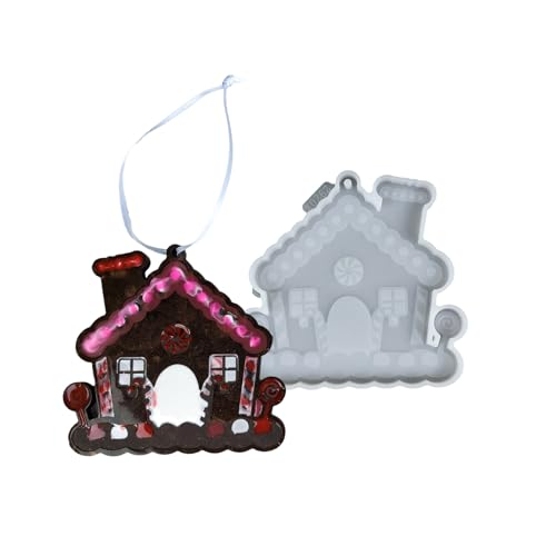 Silikonform zum einfachen Herauslösen von Lebkuchen, Hausform, Ornamente, Formen für Zement und Gips, dekorative Anhänger, Anhängerherstellung von Maigridy