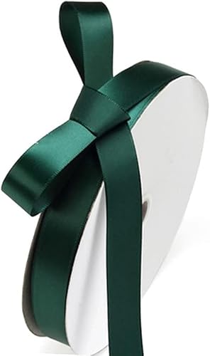 Satinband, Stoff, gewebtes Band, Paketherstellung, Basteln, Nähen, Verpackung, Band, Hochzeit, Haarband, dunkelgrün (Farbe: Bruin) (Farbe: Bruin) (Color : Dark Green) von MaikOn