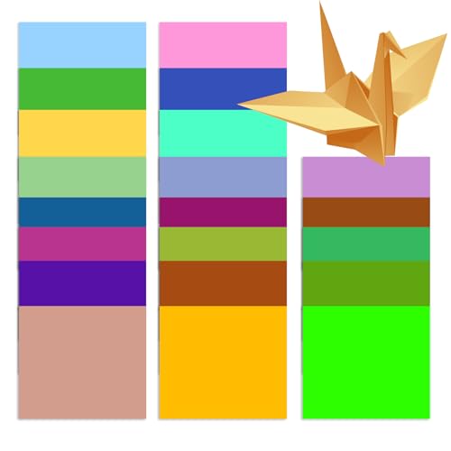 MaikcQ Origami Papier 100 Blatt, Buntes Papier Faltpapier 15 x 15 cm-Doppelseitiges Bastelpapier in Leuchtenden Farben für DIY Kunst Handwerk (50 Farben ) von MaikcQ