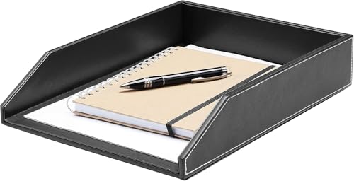 Mailain Ablagefächer Stapelbar, PU Leder A4 Briefablage Dokumentenablage Papierablage für Büro Dokument, Schwarz Mailain Ablagefächer Stapelbar, PU Leder A4 Briefablage Dokumentenablage Papierablage für Büro Dokument, Schwarz von Mailain