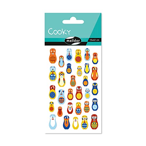 MY MANDARINE 560406Cpack - Packung mit 10 Stickerbögen 3D Stickers Cooky, 260 Stickers, Puppen, 1 Pack MY MANDARINE 560406Cpack - Packung mit 10 Stickerbögen 3D Stickers Cooky, 260 Stickers, Puppen, 1 Pack von Maildor