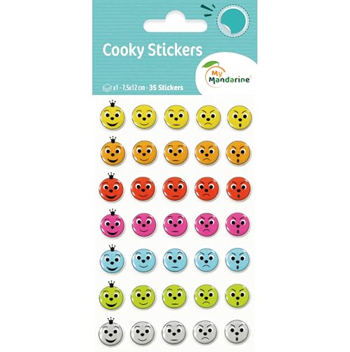 Maildor 560355Cpack - Packung 10 Stickerbögen 3D Cooky, 7,5x12cm, 10x 35 Stickers, Bewertungen von Maildor