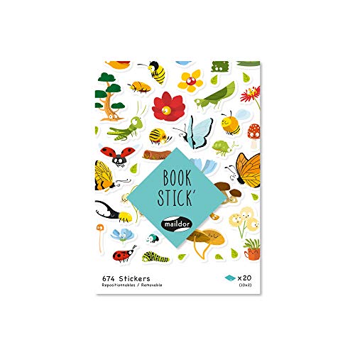 Maildor AE196C - Packung Book Stick mit 20 Bögen, DIN A6, 674 Stickers, 1 Pack, verschiedene Motive Liebe Maildor AE196C - Packung Book Stick mit 20 Bögen, DIN A6, 674 Stickers, 1 Pack, verschiedene Motive Liebe von Maildor