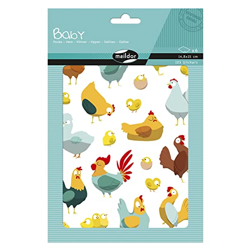 Maildor AE211C - Packung mit 6 Stickerbogen Baby, 14,8x21 cm, 123 Sticker, 1 Pack Maildor AE211C - Packung mit 6 Stickerbogen Baby, 14,8x21 cm, 123 Sticker, 1 Pack von Maildor