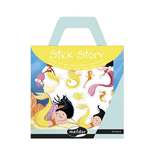 Maildor AF028C - Kreativset Stick Story mit 4 repositionierbaren Stickerbogen und 2 großen Bildern zum Personalisieren, Packung mit Griff 15x19,5 cm, Einhörner, 1 Set Maildor AF028C - Kreativset Stick Story mit 4 repositionierbaren Stickerbogen und 2 großen Bildern zum Personalisieren, Packung mit Griff 15x19,5 cm, Einhörner, 1 Set von Maildor