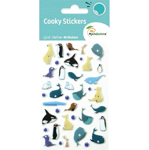 Maildor CY061Opack - Packung mit 10 Bögen 3D Sticker Cooky - Aufkleber, 7,5x12cm, Packeis, 400 Stickers, 1 Pack Maildor CY061Opack - Packung mit 10 Bögen 3D Sticker Cooky - Aufkleber, 7,5x12cm, Packeis, 400 Stickers, 1 Pack von Maildor