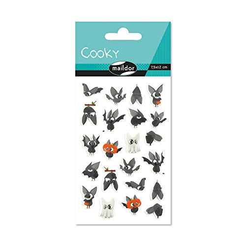 Maildor CY084C Packung mit Stickers Cooky 3D (1 Bogen, 7,5 x 12 cm, ideal zum Dekorieren, Sammeln oder Verschenken, Halloween) 1 Pack von Avenue Mandarine