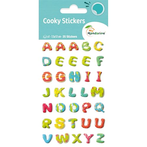 My Mandarine 560522Cpack - Packung 10 Stickerbögen 3D Cooky, 7,5x12cm, 10x 35 Stickers, Alphabet pep's My Mandarine 560522Cpack - Packung 10 Stickerbögen 3D Cooky, 7,5x12cm, 10x 35 Stickers, Alphabet pep's von Maildor