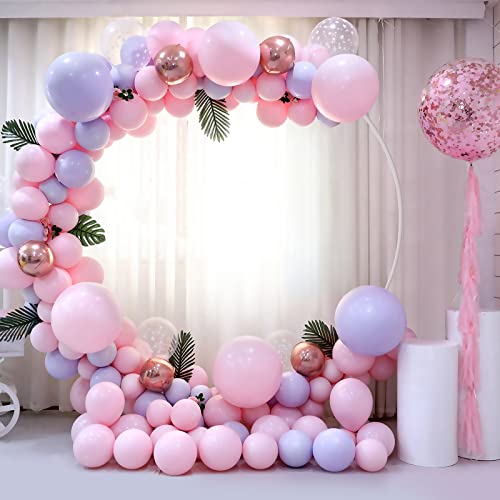 Einfaches Ballon Kreis Rahmen Kit, Backdrop-Ständer-Kit Rundbogen 150cm mit Konsolidierenden Ringverbindern, Ballonsäulenbasis Geeignet für Hochzeit, Geburtstagsfeier Festival-Dekoration von Mailesi