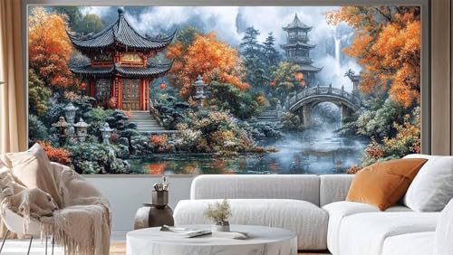 Diamond Painting Japanische Landschaft Diamond Painting Groß XXL 120 x 60 cm, 5D Diamant Painting Bilder Vintage Malen Nach Zahlen Erwachsene Basteln Crystal Strass Stickerei Malerei, Home Decor mm654 Diamond Painting Japanische Landschaft Diamond Painting Groß XXL 120 x 60 cm, 5D Diamant Painting Bilder Vintage Malen Nach Zahlen Erwachsene Basteln Crystal Strass Stickerei Malerei, Home Decor mm654 von Mailielie