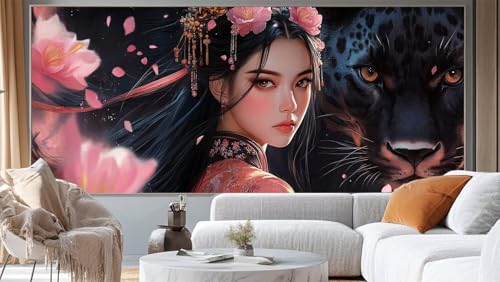 Diamond Painting Prinzessin Diamond Painting Groß XXL 100 x 50 cm, 5D Diamant Painting Bilder Leopard Malen Nach Zahlen Erwachsene Anfänger Basteln Crystal Strass Stickerei Malerei, Home Decor mm237 Diamond Painting Prinzessin Diamond Painting Groß XXL 100 x 50 cm, 5D Diamant Painting Bilder Leopard Malen Nach Zahlen Erwachsene Anfänger Basteln Crystal Strass Stickerei Malerei, Home Decor mm237 von Mailielie
