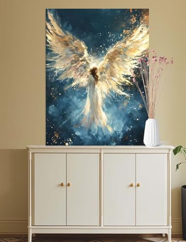 Malen Nach Zahlen Schönheit, Malen Nach Zahlen Erwachsene Engel Paint by Numbers Adult, Painting by Numbers mit Pinsel und Acrylpigment, DIY Ölgemälde Ohne Rahmen, Geschenke für Frauen 40x50cm M221 von Mailielie
