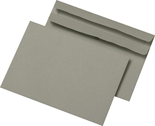 MAILmedia® Briefumschlag, ohne Fenster, selbstklebend, C6, 162 x 114 mm, 75 g/m², Recycling, grau (1.000 Stück), Sie erhalten 1 Packung á 1000 Stück von Mailmedia