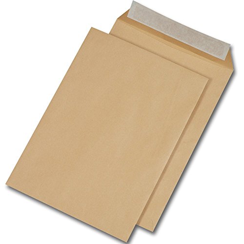 MAILmedia 384157 Versandtasche C4 haftklebend, ohne Fenster, braun von Mailmedia