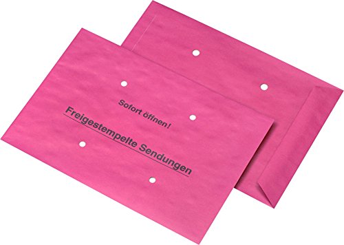 MAILmedia 391092 Versandtasche"Freigestempelte Sendungen", B4, rot von Mailmedia