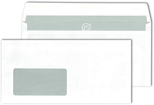 MAILmedia Briefhüllen DIN Lang haftklebend Offset weiß 80 g/m² mit Fenster 1000 Stück MAILmedia Briefhüllen DIN Lang haftklebend Offset weiß 80 g/m² mit Fenster 1000 Stück von Elepa