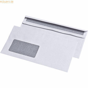 Mailmedia Briefumschlag 30005398 DL mit Fenster selbstklebend weiß 100 von Mailmedia
