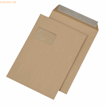 Mailmedia Versandtasche 30005498 C4 mit Fenster haftklebend 110g braun von Mailmedia