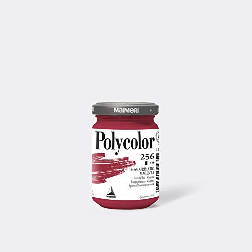 MAIMERI POLYCOLOR 140 ml, Feine Vinylfarbe, Farbton Primärrot-Magenta von Maimeri