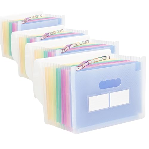 Maimis Akkordeon-Aktenordner, 4 Stück, 12 Fächer, Fächermappen, tragbar, monatliche Rechnungen, Quittungen, Dokumente, Organizer mit bunten A-Z-Registern, Buchstaben- / A4-Größe, Blau Maimis Akkordeon-Aktenordner, 4 Stück, 12 Fächer, Fächermappen, tragbar, monatliche Rechnungen, Quittungen, Dokumente, Organizer mit bunten A-Z-Registern, Buchstaben- / A4-Größe, Blau von Maimis