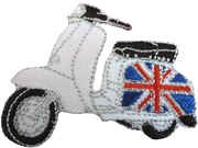 Aufnäher / Bügelbild, Motiv: Lambretta, Scooter, Union Jack, britische Flagge Aufnäher / Bügelbild, Motiv: Lambretta, Scooter, Union Jack, britische Flagge von Mainly Metal