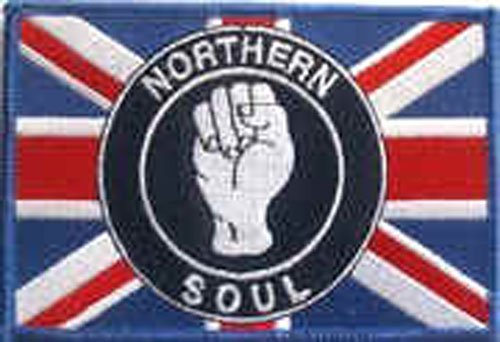 Aufnäher Bügelbild bestickt Patch Northern Soul Fist Union Jack Scooter Ska Badge von Mainly Metal