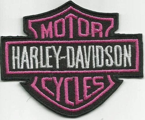Harley Davidson Pink Insignia Aufnäher Bügelbild Biker Hog Chopper Bobber Badge von Mainly Metal
