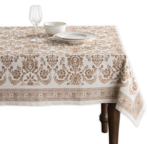 Maison d' Hermine Allure 100% Baumwolle Tischdecke für Küche | Abendessen | Tischplatte | Dekoration Parteien | Hochzeiten | Thanksgiving/Weihnachten (Rechteck, 140cm x 180cm) von Maison d' Hermine