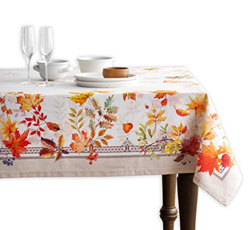 Maison d' Hermine Amarante 100% Baumwolle Tischdecke für Küche | Abendessen | Tischplatte | Dekoration Parteien | Hochzeiten | Thanksgiving/Weihnachten (Rechteck, 160cm x 220cm) von Maison d' Hermine