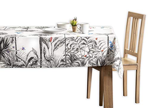 Maison d' Hermine Amazonia 100% Baumwolle Tischdecke für Küche | Abendessen | Tischplatte | Dekoration Parteien | Hochzeiten | Thanksgiving/ Weihnachten (Rechteck, 160 cm x 220 cm) von Maison d' Hermine