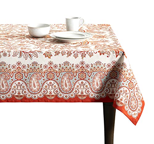 Maison d' Hermine Cachemire 100% Baumwolle Tischdecke für Küche | Abendessen | Tischplatte | Dekoration Parteien | Hochzeiten | Thanksgiving/Weihnachten (Rechteck, 160cm x 220cm) von Maison d' Hermine