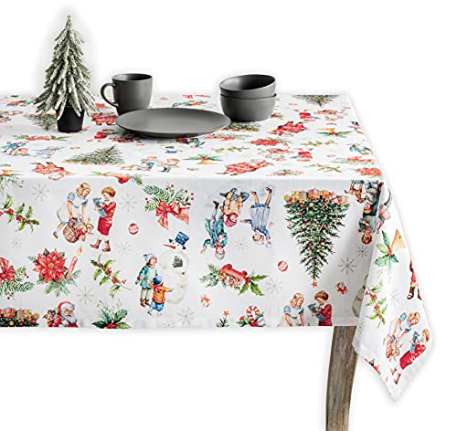 Maison d' Hermine Chromo 100% Baumwolle Tischdecke für Küche | Abendessen | Tischplatte | Dekoration Parteien | Hochzeiten | Thanksgiving/Weihnachten (Rechteck, 140cm x 180cm) von Maison d' Hermine