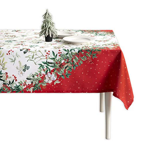 Maison d' Hermine Noel 100% Baumwolle Tischdecke für Küche | Abendessen | Tischplatte | Dekoration Parteien | Hochzeiten | Thanksgiving/Weihnachten (140cm x 180cm) von Maison d' Hermine