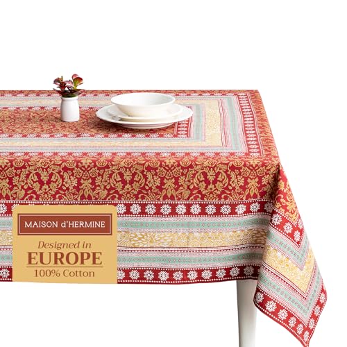 Maison d' Hermine Tischdecke, 100% Baumwolle, 160cm x 220cm dekorative Tischdecke, waschbar, quadratisch, Ostertischdecken für Essen, Hochzeit, Bankett, Buffet, Sofia – Frühling/Sommer Maison d' Hermine Tischdecke, 100% Baumwolle, 160cm x 220cm dekorative Tischdecke, waschbar, quadratisch, Ostertischdecken für Essen, Hochzeit, Bankett, Buffet, Sofia – Frühling/Sommer von Maison d' Hermine