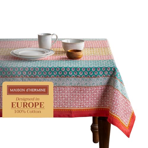 Maison d' Hermine Tischdecke, rechteckig, 100 % Baumwolle, Tischdecke für Esszimmer, Bauernhaus, Zuhause, Hotel, Partys und Hochzeiten, Geschenke für Muttertag, Frühling und Sommer (Provence, 137,2 x Maison d' Hermine Tischdecke, rechteckig, 100 % Baumwolle, Tischdecke für Esszimmer, Bauernhaus, Zuhause, Hotel, Partys und Hochzeiten, Geschenke für Muttertag, Frühling und Sommer (Provence, 137,2 x von Maison d' Hermine