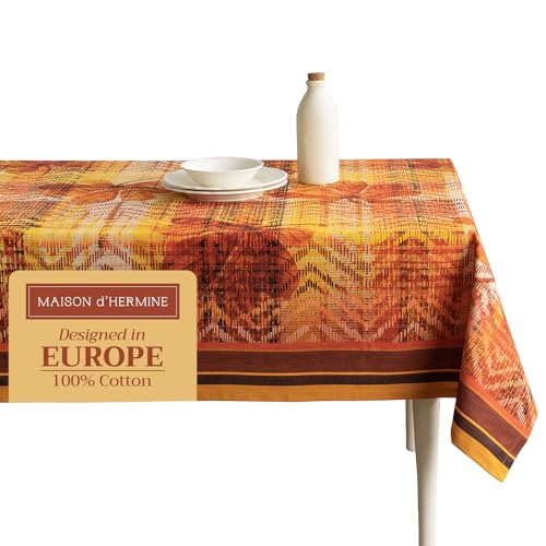Maison d' Hermine Tischdecke, rechteckig, 100 % Baumwolle, wiederverwendbar, dekorativ, für den täglichen Gebrauch, für Esszimmer, Bauernhaus, Zuhause, Party, Festlich und Hochzeit, Thanksgiving Maison d' Hermine Tischdecke, rechteckig, 100 % Baumwolle, wiederverwendbar, dekorativ, für den täglichen Gebrauch, für Esszimmer, Bauernhaus, Zuhause, Party, Festlich und Hochzeit, Thanksgiving von Maison d' Hermine