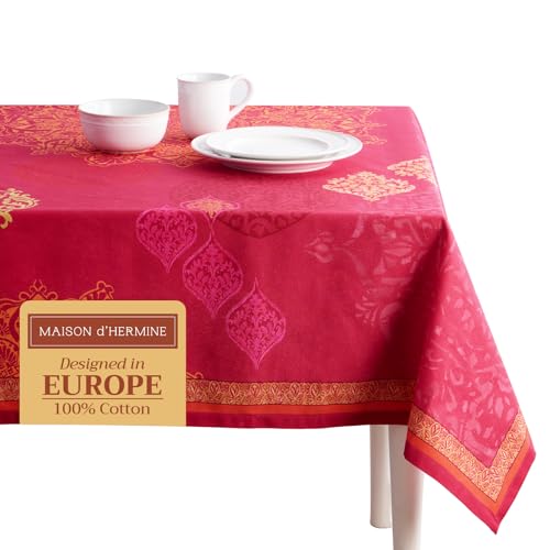 Maison d' Hermine Tischdecke 140cm x 180cm 100% Baumwolle, dekorative, waschbare, quadratische Tischplatte, tischdecken für Muttertagsgeschenke, Küche, Restaurant, Versailles – Frühling/Sommer Maison d' Hermine Tischdecke 140cm x 180cm 100% Baumwolle, dekorative, waschbare, quadratische Tischplatte, tischdecken für Muttertagsgeschenke, Küche, Restaurant, Versailles – Frühling/Sommer von Maison d' Hermine