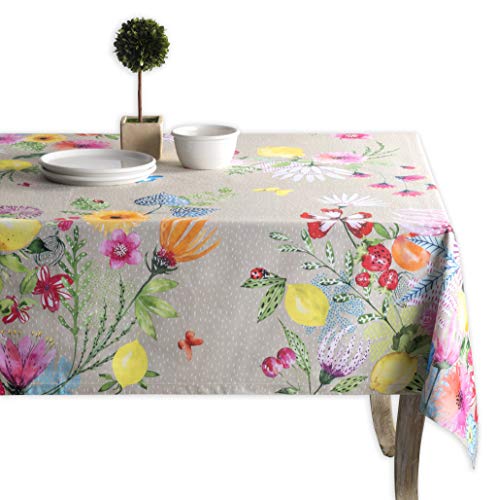 Maison d' Hermine Jardin D'Ete – Tischdecke aus 100 % Baumwolle für Küche | Essen | Tisch | Dekoration | Partys | Hochzeiten | Frühling / Sommer (rechteckig, 140 cm x 230 cm) von Maison d' Hermine