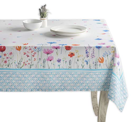 Maison d' Hermine Blume auf dem Feld Tischdecke aus 100% Baumwolle für Küche | Esszimmer | Tischplatte | Dekoration Party | Hochzeit | Frühling Sommer (Rechteck, 140 cm x 230 cm) von Maison d' Hermine