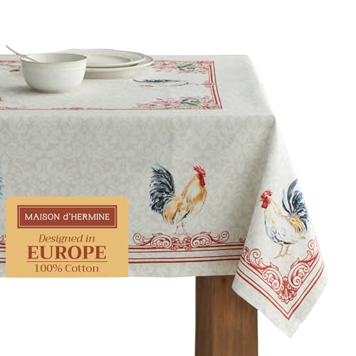 Maison d'Hermine Tischdecke für Frühling und Sommer, 100 % Baumwolle von Maison d' Hermine