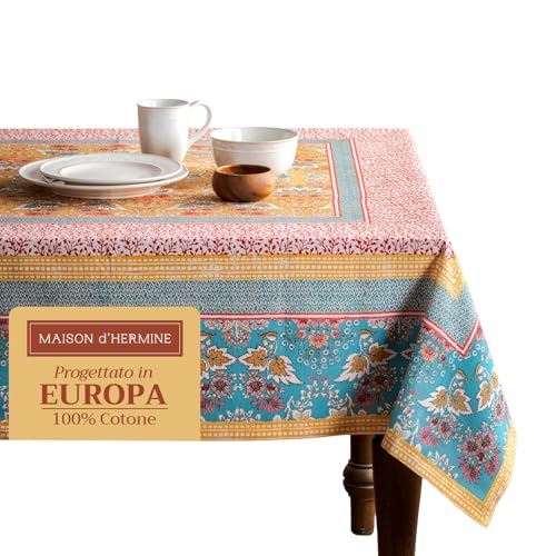 Maison d' Hermine Tischdecken, 100% Baumwolle, 140cm x 180cm dekorative quadratische Oster-Tischdecke, waschbare Tischdecke für Feiertagsessen, Hochzeit, Babyparty, Marquise – Frühling/Sommer Maison d' Hermine Tischdecken, 100% Baumwolle, 140cm x 180cm dekorative quadratische Oster-Tischdecke, waschbare Tischdecke für Feiertagsessen, Hochzeit, Babyparty, Marquise – Frühling/Sommer von Maison d' Hermine
