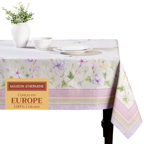 Maison d' Hermine Tischdecken, 100% Baumwolle, 160cm x 220cm dekorative, waschbare, quadratische Tischdecke, Tischdecke für Muttertagsgeschenke, Essen, Küche, Magnolia Mornings -Frühling/Sommer Maison d' Hermine Tischdecken, 100% Baumwolle, 160cm x 220cm dekorative, waschbare, quadratische Tischdecke, Tischdecke für Muttertagsgeschenke, Essen, Küche, Magnolia Mornings -Frühling/Sommer von Maison d' Hermine