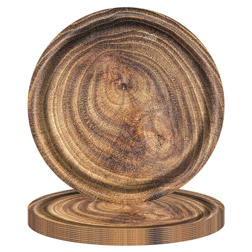 MaitianGuyou Pappteller mit Holzmaserung, 17,8 cm, rustikale Holzscheibe, Einweg-Party, Bauernhaus, Dessertteller, Dekoration für Waldbabyparty, Holzfäller, Geburtstagsparty, Zubehör (dunkles Holz, 40 MaitianGuyou Pappteller mit Holzmaserung, 17,8 cm, rustikale Holzscheibe, Einweg-Party, Bauernhaus, Dessertteller, Dekoration für Waldbabyparty, Holzfäller, Geburtstagsparty, Zubehör (dunkles Holz, 40 von MaitianGuyou