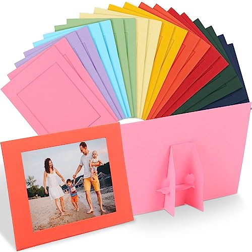 100 Stück bunte Papier-Bilderrahmen mit Staffelei, 10.2x15.2 cm, Karton-Bilderrahmen, stehend, Kinder-Kunstrahmen, Regenbogen-Fotorahmen, Karten, zum Basteln, Collagen, Display, Hochzeit, mehrfarbig 100 Stück bunte Papier-Bilderrahmen mit Staffelei, 10.2x15.2 cm, Karton-Bilderrahmen, stehend, Kinder-Kunstrahmen, Regenbogen-Fotorahmen, Karten, zum Basteln, Collagen, Display, Hochzeit, mehrfarbig von Maitys