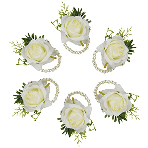 Maizoon Blume für Hochzeit, Braut, Brautjungfer, Handgelenk, Blume, Hochzeit, Event, Planung, Handgelenk, Blume, handgefertigt, 6 Stück Maizoon Blume für Hochzeit, Braut, Brautjungfer, Handgelenk, Blume, Hochzeit, Event, Planung, Handgelenk, Blume, handgefertigt, 6 Stück von Maizoon
