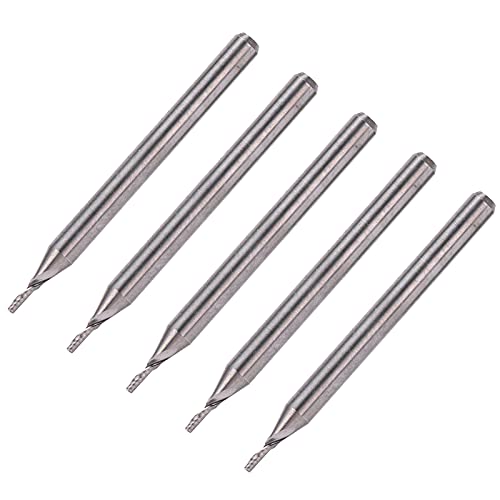Majatou CNC-Fräser, Fräser, 5 Stück, Wolframstahl, Spiralfräser, Holzschnitzerei, CNC-Fräser, 3,175 x 1 x 3 mm Majatou CNC-Fräser, Fräser, 5 Stück, Wolframstahl, Spiralfräser, Holzschnitzerei, CNC-Fräser, 3,175 x 1 x 3 mm von Majatou