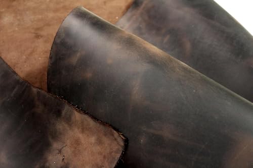 Förster-Fellnest Tolles Leder, braun bis Dunkelbraun, mit Pull Up Effekt, Blankleder, Dickleder, Fettleder, Nubukleder, Rindleder und Antikleder in einem ! Lederstück und Riemen in vielen Größen von Majen